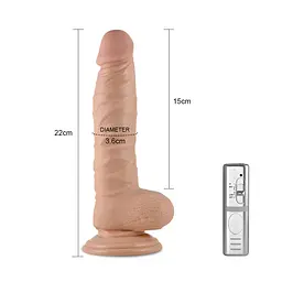 Вібратор Real Extreme Vibrating Dildo 8.5" - мініатюра 2
