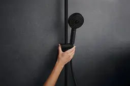 Душова система з термостатом Hansgrohe Pulsify S Puro Showerpipe EcoSmart 260 1jet matt black 24237670 - мініатюра 3