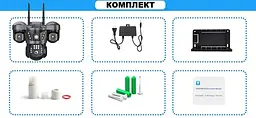 Вулична WiFi IPкамера SC29  15Мп  чорна 3 незалежних об'єктиви поворотні - мініатюра 5