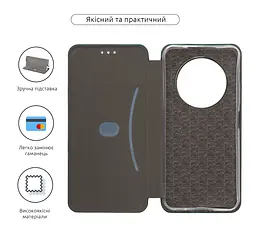 Чехол-книжка для TECNO Spark 30C 4G (kl5), G-Case, зеленый, кожаный чехол-книжка из экокожи (PU) и TPU, с магнитом, с подставкой и вместительным кардхолдером, противоударный, защита всего корпуса, ArmorStandart (ARM81219) - мініатюра 3