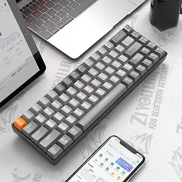 Бездротова клавіатура ZIYOULANG K68 Gray | 2.4G, Bluetooth - мініатюра 2