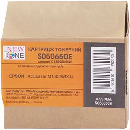 Картридж тон. NEWTONE для Epson AcuLaser M1400/MX14 аналог Epson C13S050650 Black ( 2200 ст.) (S050650E) - мініатюра 2