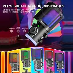 Мікрофон Fifine Black конденсаторний USB (TAM6) - мініатюра 11
