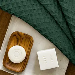 Рушники вафельні Cosas Greek Waffle Pine CS1 2 шт., 75x95 см/75x130 см, смарагдові/сіро-зелені - мініатюра 6