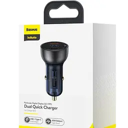 Автомобільний зарядний пристрій Baseus Particular PPS 1USB + Type-C 65W CCKX-C0G Dark Grey - мініатюра 4