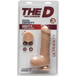 Фалоімітатор Doc Johnson The D Uncut D 7 Inch With Balls ULTRASKYN - мініатюра 2