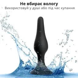 Анальна пробка I’MCUM Black Button розмір XL з медичного силікону Чорна (7970379617697) (IM-BBPlug_XL) - мініатюра 2