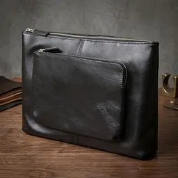 Шкіряна сумка для ноутбука Grande Pelle 11437 чорний