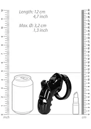 Пояс вірності для чоловіків ManCage 26 Chastity Cage 12 см чорний - мініатюра 6