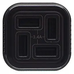 Мережевий зарядний пристрій 4USB Hoco C84A 3.4A Black - мініатюра 4