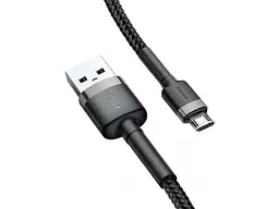 Кабель BASEUS Cafule USB Micro 1.5A 2M Black-Grey - мініатюра 3
