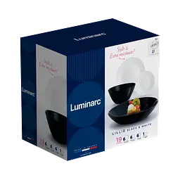 Сервіз Lillie Black&White, 19 предметів Luminarc kuh0016234 - мініатюра 6