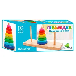 Дерев'яна іграшка Пірамідка MD 1870, 8 кілець - мініатюра 3