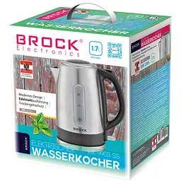 Електрочайник BROCK WK 9903 SS 1850Вт/1.7л/нержавіюча сталь (WK9903SS)