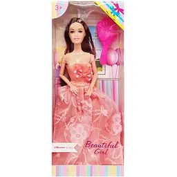 Дитяча Лялька Beautiful Girl Bambi D200-216 Orange в святковій сукні 