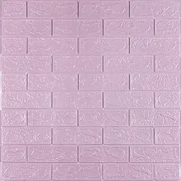 3D панель Sticker Wall самоклеюча 700x770x3мм цегла Світло-фіолетова 015-3 SW-00000574