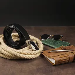Ремінь шкіряний Vintage чоловічий 115х3,4 см acs0014809 - мініатюра 6
