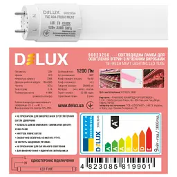 Лампочка Delux Fresh Meat FLE-004 12 Вт 0.9 м T8 230 В G13 EM (90023250) - мініатюра 4