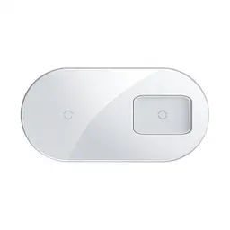 Бездротовий зарядний пристрій Baseus Simple Pro Edition 2 in 1 (Phone + Pods) 15W WXJK-C02 White - мініатюра 6