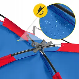 Намет пляжний 4FIZJO 200 x 115 см Blue/Red (P-5905973405171) - мініатюра 2