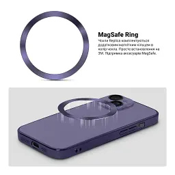 Чохол ArmorStandart Replica MagSafe для Apple iPhone 14 Dark Purple - мініатюра 4