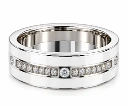 Жіноча обручка Jewellery Continent з білого золота з діамантами та білою емаллю 15 (К-0916)