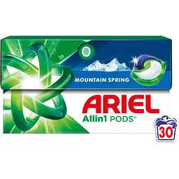 Капсули для прання Ariel Все-в-1 Гірське джерело 30 шт. - мініатюра 2