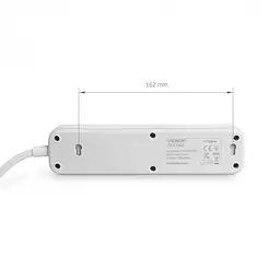 Мережевий подовжувач Videx Oncord з кнопкою з/з 3п 3 м 3x1.5 мм white (VF-PD33G-W) - мініатюра 9