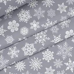 Скатертина Cosas Snowflakes CS2 водовідштовхувальна 100х100 см різнобарвна (Cloth_SnowflakesWhiteGrey_DUK_100x100) - мініатюра 4