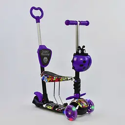 Самокат 5в1 Best Scooter, Абстракція, PU колеса, підсвітка коліс, 13400