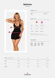 Obsessive Selinne chemise & thong XS/S - мініатюра 5