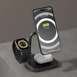 Бездротовий зарядний пристрій Zens 4 in 1 MagSafe + Watch Wireless Charging Station Black (ZEAPDC01/00) - мініатюра 6