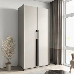 Шафа розпашна Moreli Ramo FR-0014 дводверна з полицями та штангою для одягу 1001х570х2100 мм Кашемір