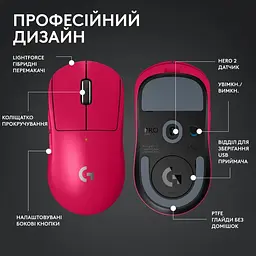 Миша Logitech G Pro X Superlight 2 Lightspeed Wireless Magenta (910-006797) - мініатюра 7