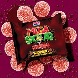 Кислі цукерки Barnetts Mega Sour Cherry Candy 104г - мініатюра 4