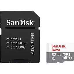 Карта пам'яті SanDisk microSDHC 32GB UHS-I Ultra A1 + SD Adapter (SDSQUNR-032G-GN3MA) [91560]