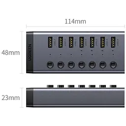 Хаб USB 3.0 -> USB to 7xUSB 3.0 з додатковим живленням Type-C 12V 2A CM481 Ugreen - мініатюра 4