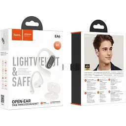 Навушники Hoco EA6 Melody open true wireless BT headset Milky White - мініатюра 2