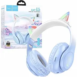 Навушники Hoco W42 Cat Ear Crystal Blue (795861) [104194] - мініатюра 2