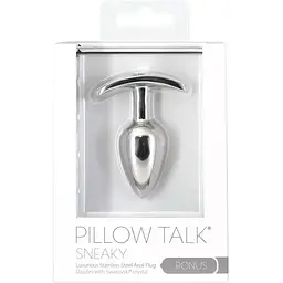 Анальна пробка Pillow Talk Sneaky Luxurious Stainless Steel Anal Plug - мініатюра 4
