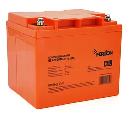 Гелевий акумулятор GEL MERLION GL-12400M6 12 В 40 А·год - мініатюра 1