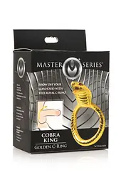 Ерекційне кільце Master Series Cobra King Cock Ring Golden - мініатюра 5