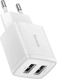 Зарядний пристрій Baseus Compact Charger 2U 10.5W EU white (CCXJ010202) - мініатюра 2