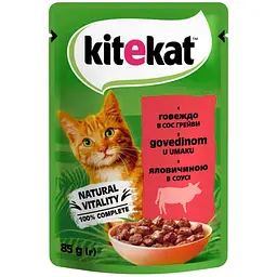 Набір вологого корму для котів Kitekat з яловичиною в соусі 2.38 кг (28 шт. х 85 г) - мініатюра 2