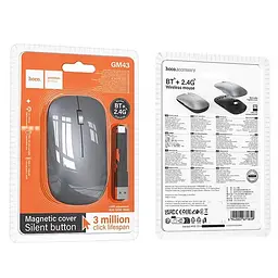 Миша бездротова Hoco GM43 Adelanto 2.4G Deep space gray - мініатюра 2