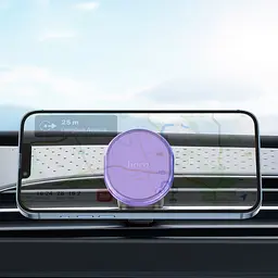 Магнітний тримач для смартфона в машину фіолетовий Hoco H1 Crystal magnetic - мініатюра 4