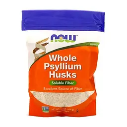 Трави Now Foods Цілісна лушпиння подорожника, Whole Psyllium Husk, 454 г (NOW-05981)