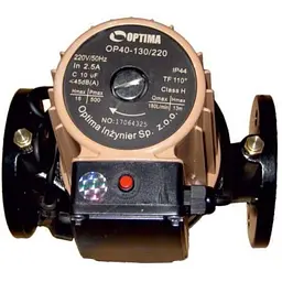 Насос циркуляційний фланцевий Optima OP40-130 220мм + кабель з вилкою - мініатюра 2