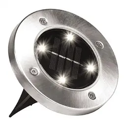 Комплект вуличних світильників на сонячній батареї Solar Disk 8led-dm8 садові ліхтарі 4 шт. Сірий - мініатюра 3
