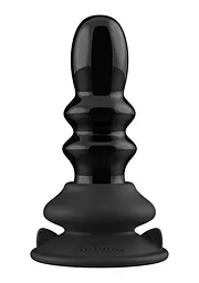 Скляний вібратор Chrystalino Ribbly, 11 см (чорний)